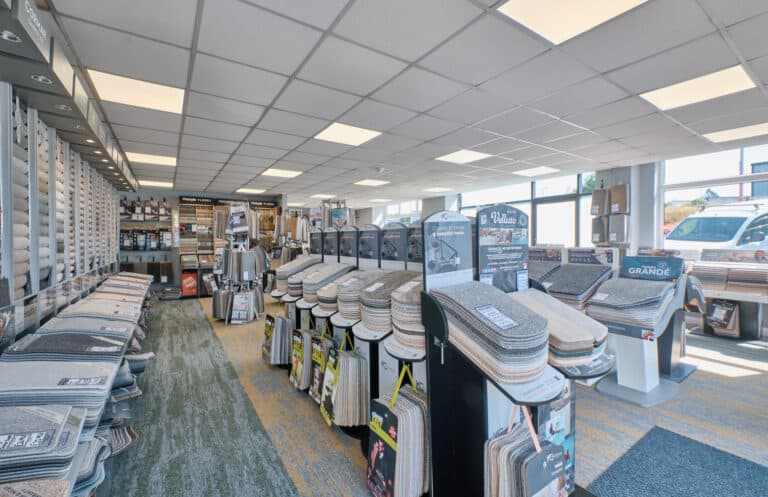 Huge range of Carpet samples on display at Simply Carpets Plymouth