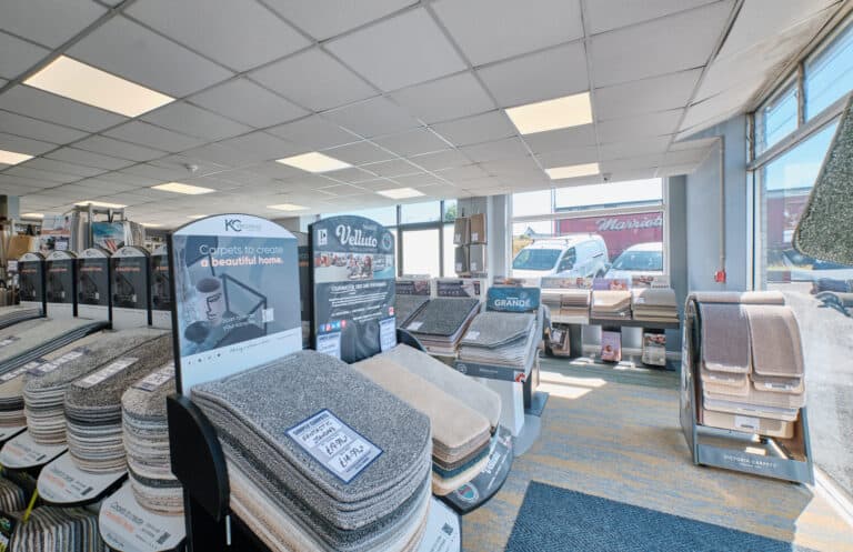 Large selection of Kingsmead carpets samples at Simply Carpets Plymouth